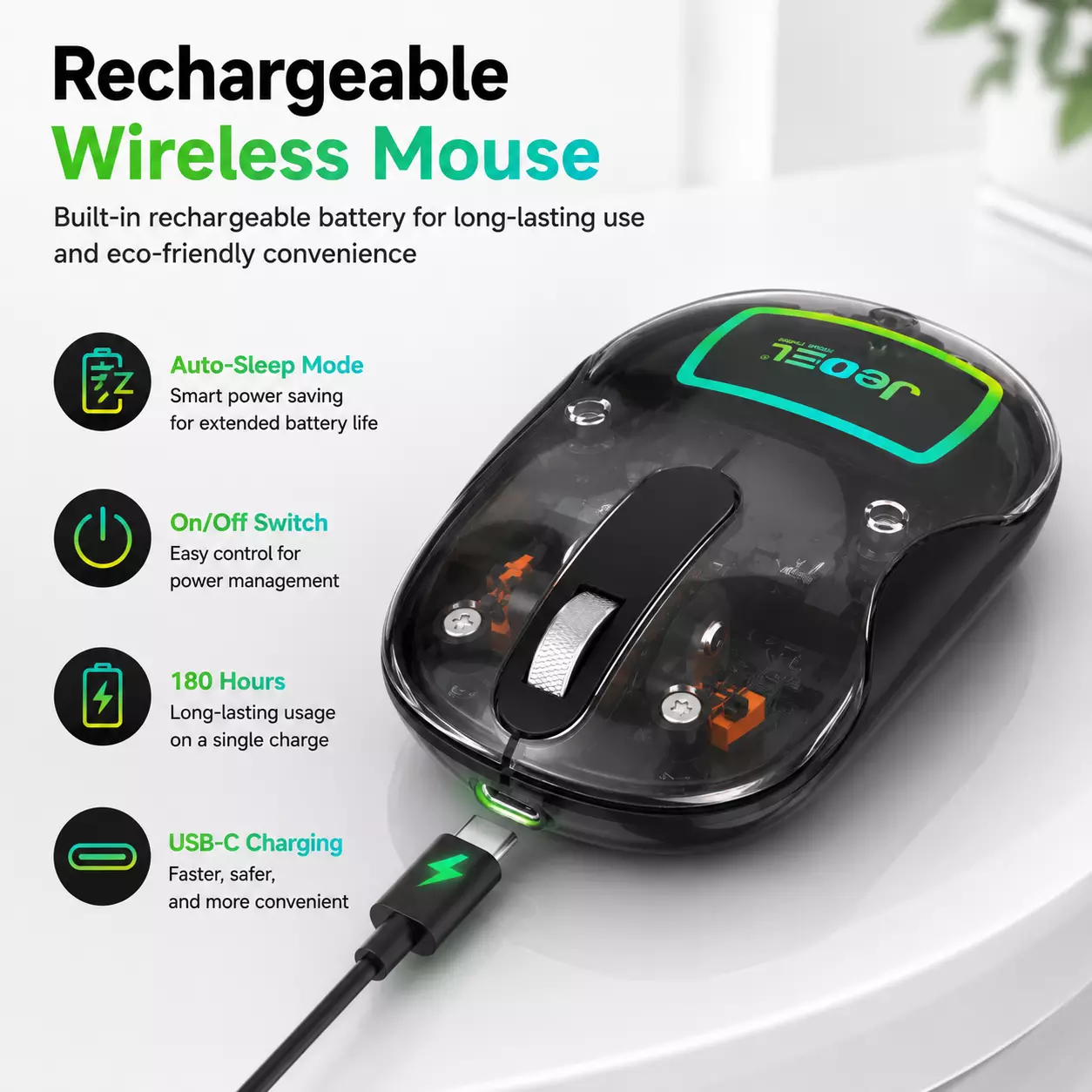 JeDEL WD141 Wireless Rechargeable Mouse