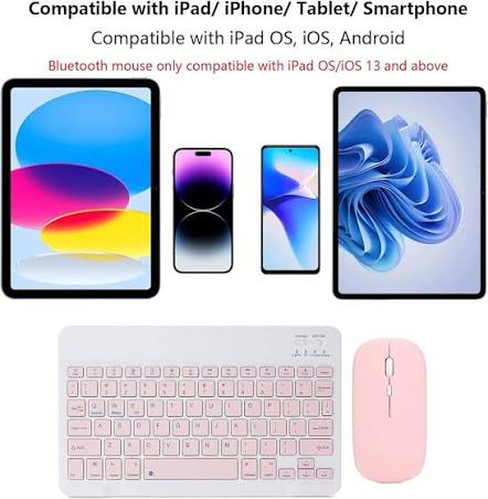 Keyboard and Mouse Set Portable Bluetooth
