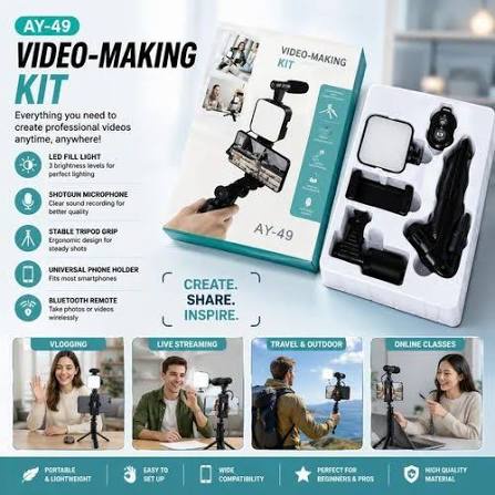 AY-49 Video Making Vlogging Tripod Kit