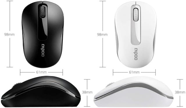 Rapoo M10 Plus Wireless Mouse – 2.4GHz USB Receiver (Black)