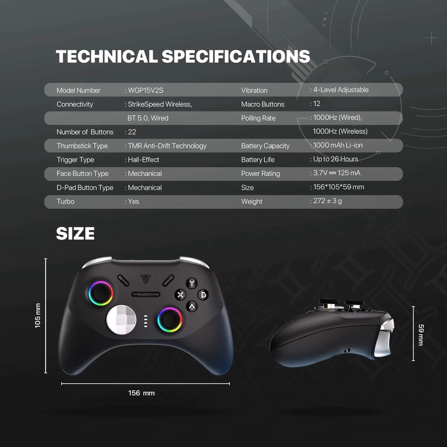 Fantech EOS Pro II S WGP15V2S Orion Wireless Controller
