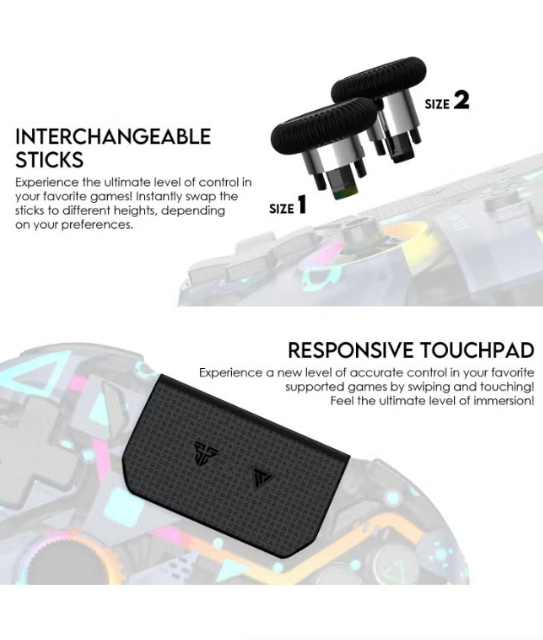 Fantech Nova Pro WGP14V2 Wireless Gaming Controller - Multi-Platform RGB Gamepad