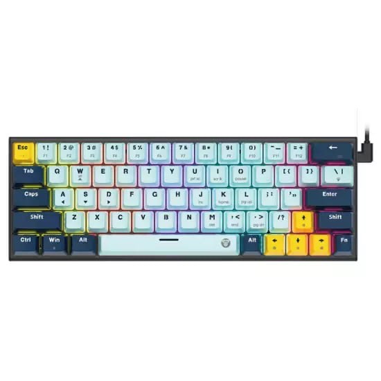 Fantech ATOM63-MK874v2 Mechanical Keyboard – Red Switch (Sky Blue)