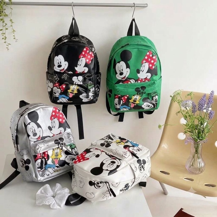 شنطة ظهر (Backpack) أطفال  بتصميم ميكي وميني ماوس - جلد فاخر  ومستورد | Demand & Beyond