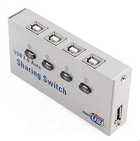 AVVA 4 Port USB Printer Sharing Switch 