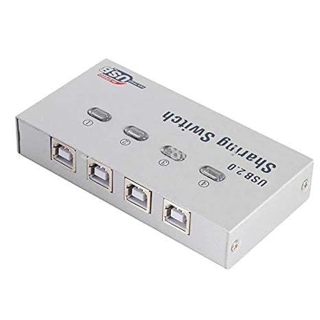 AVVA 4 Port USB Printer Sharing Switch 