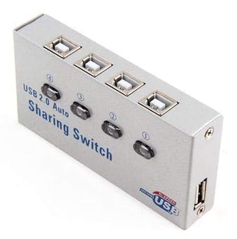 AVVA 4 Port USB Printer Sharing Switch 
