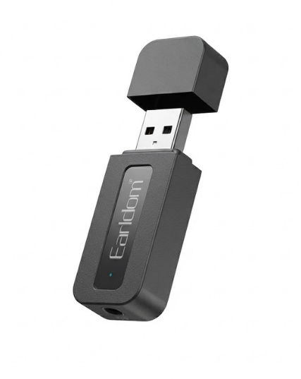 Earldom M22 USB Bluetooth Audio Receiver & 3.5mm Wireless AUX Adapter for Car Stereo and Speakers