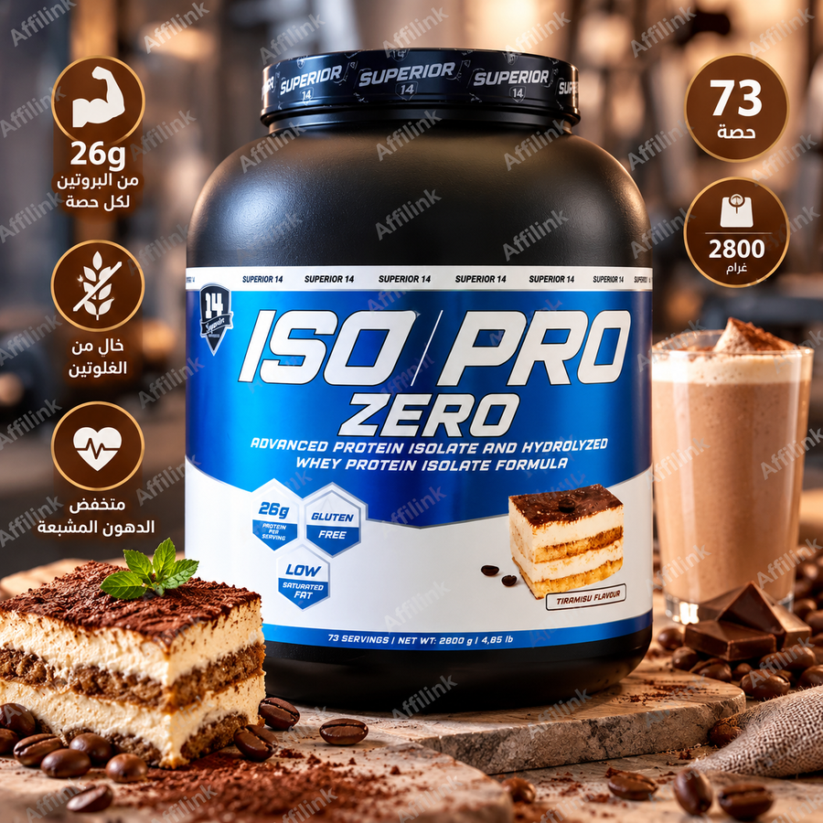 بروتين ISO PRO ZERO بنكهة التيراميسو