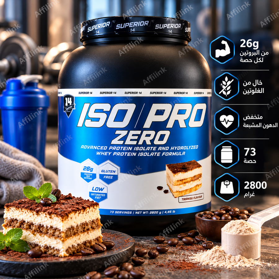 بروتين ISO PRO ZERO بنكهة التيراميسو