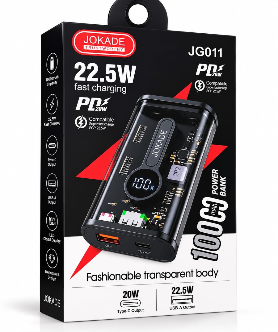 JOKADE JG011 Power Bank 10000mAh 22.5W