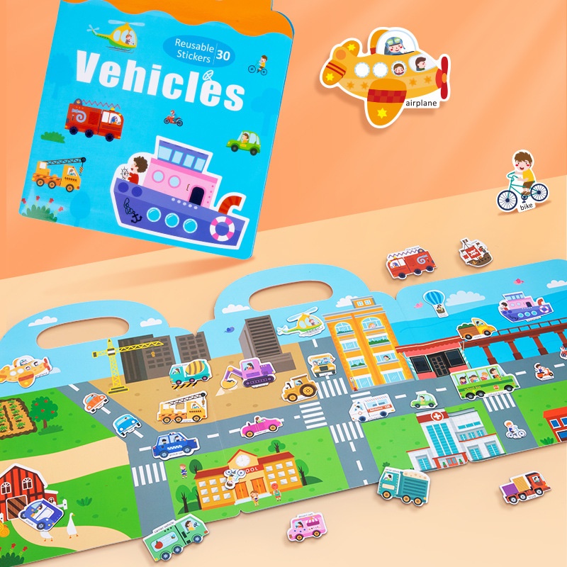 عالم المغامرات المغناطيسي القابل لإعادة التركيب | Reusable adventure Activity Book