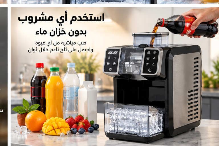 ماكينة صنع الثلج 2 في 1 – مكعبات ثلج وSnow Ice