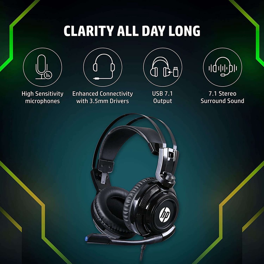 HP H200S Gaming Headset – 3.5mm + USB Lighting 