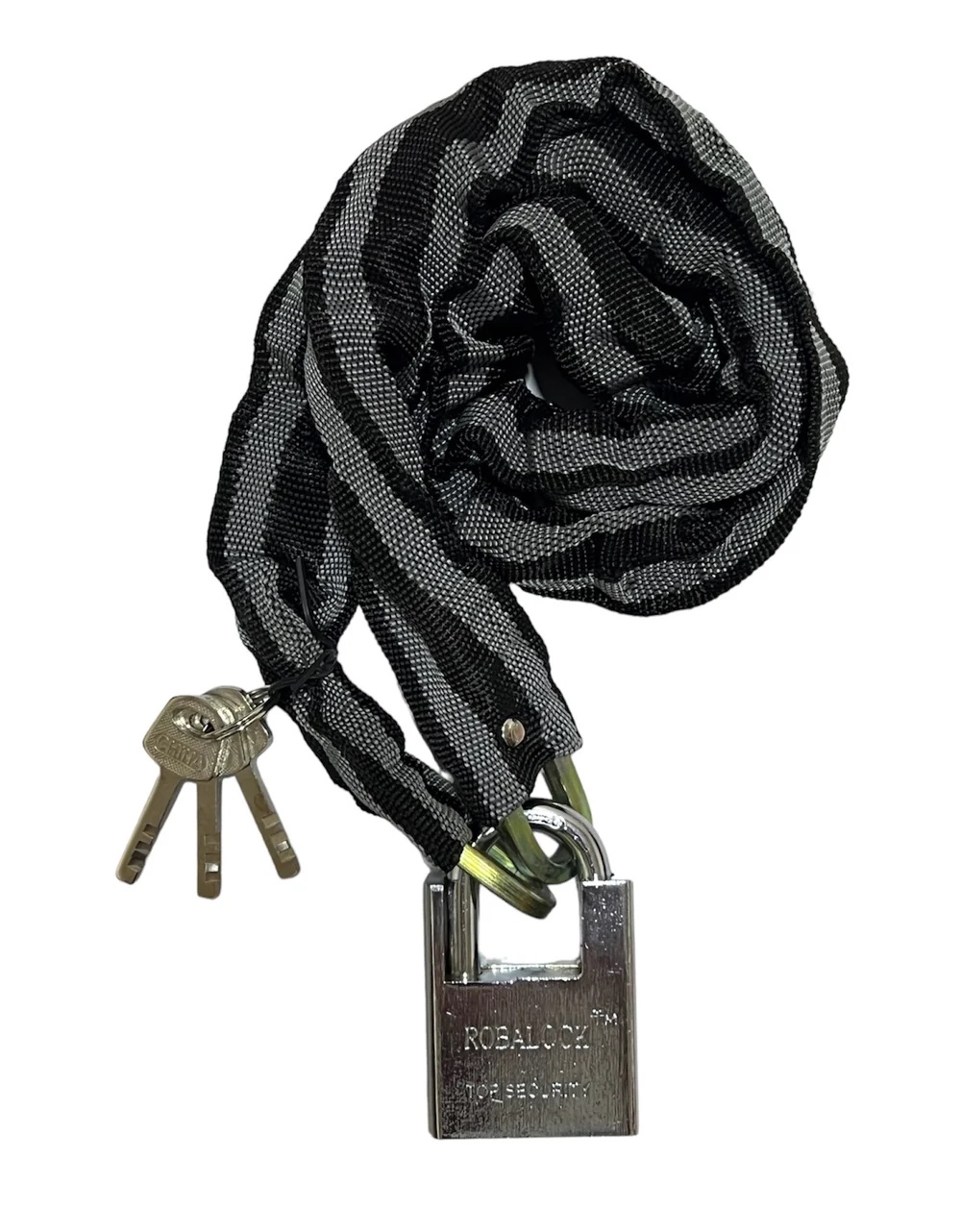  Heavy Duty Bicycle Chain Lock – 120cm with 3 Keys & Scratch Protector