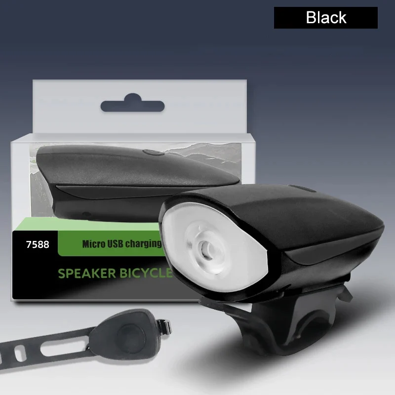  USB Bicycle Front Light & Horn 2-in-1 – 120dB Alarm with 3 Light Modes