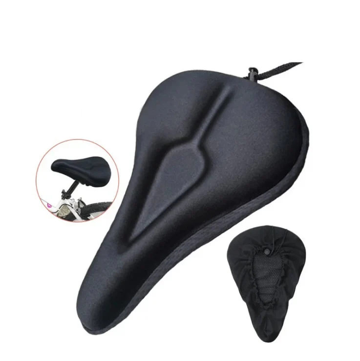  New Universal Gel Bike Seat Cushion – Comfortable Bicycle Saddle Cover for Mountain & Road Bikes