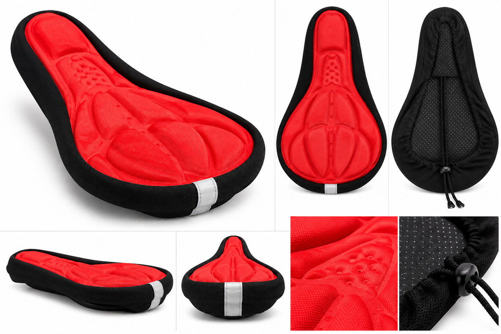  New Sale Padded Road Bike Saddle Cover – Slim Racing Seat Cushion For Road & Hybrid bikes