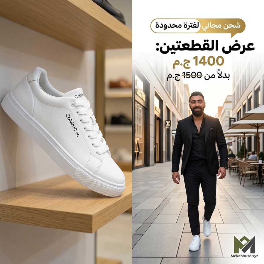 كوتشي رجالي Calvin Klein - تصميم كلاسيك أنيق