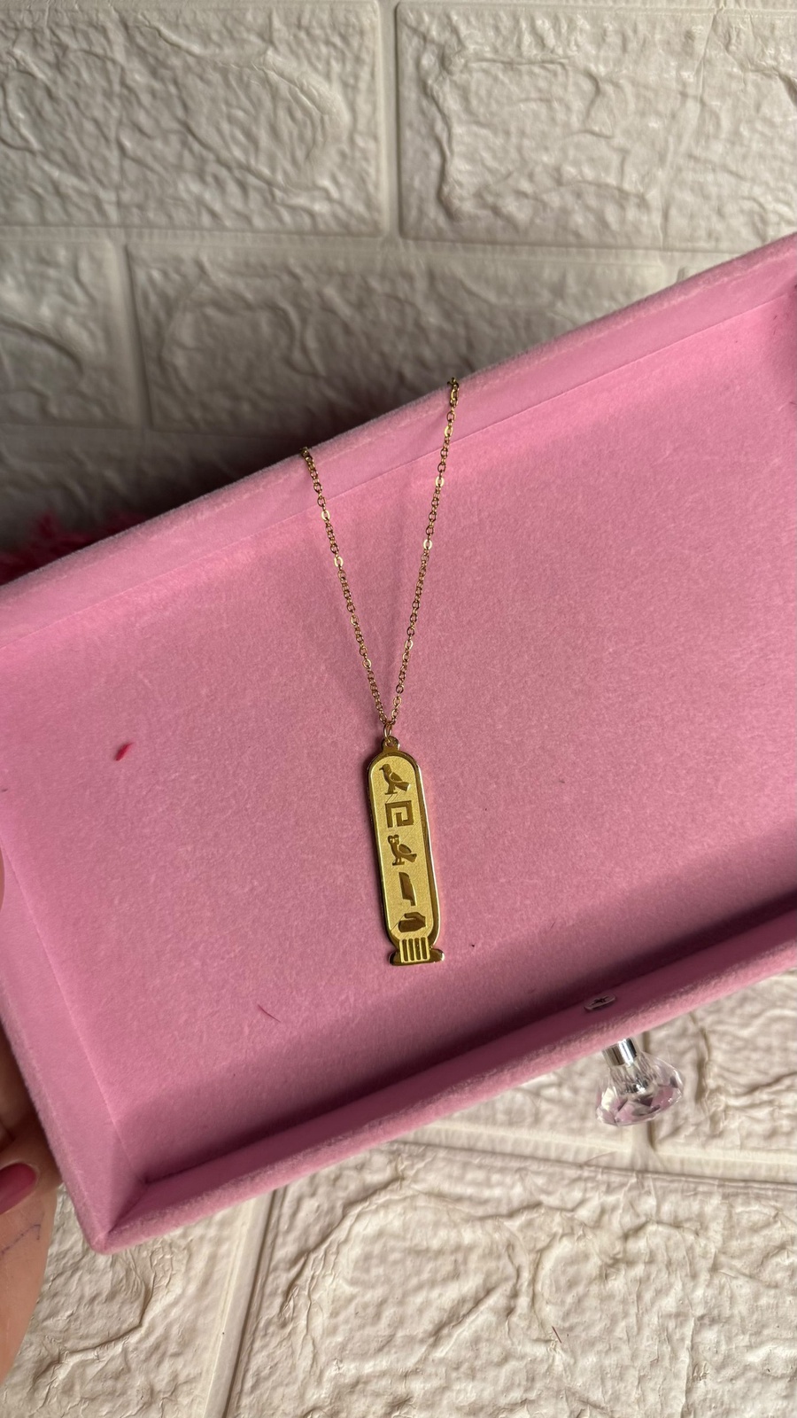 hieroglyphic & Arabic Name Necklace