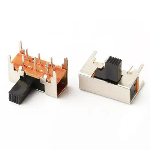SK-22H09G080 Slide Switch Right-Angle DPDT For PCB 2 Position 6 Pin