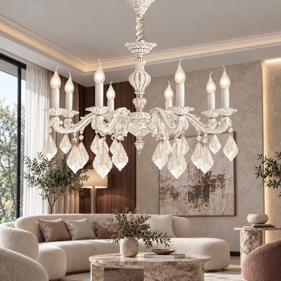 ORFY WHITE CHANDELIER