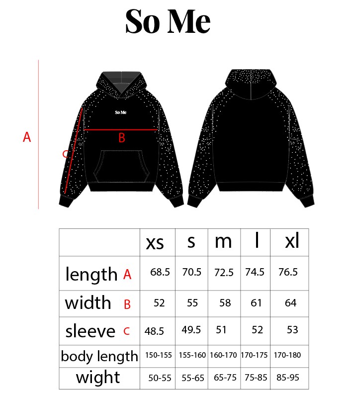 Black Rhinestone Hoodie