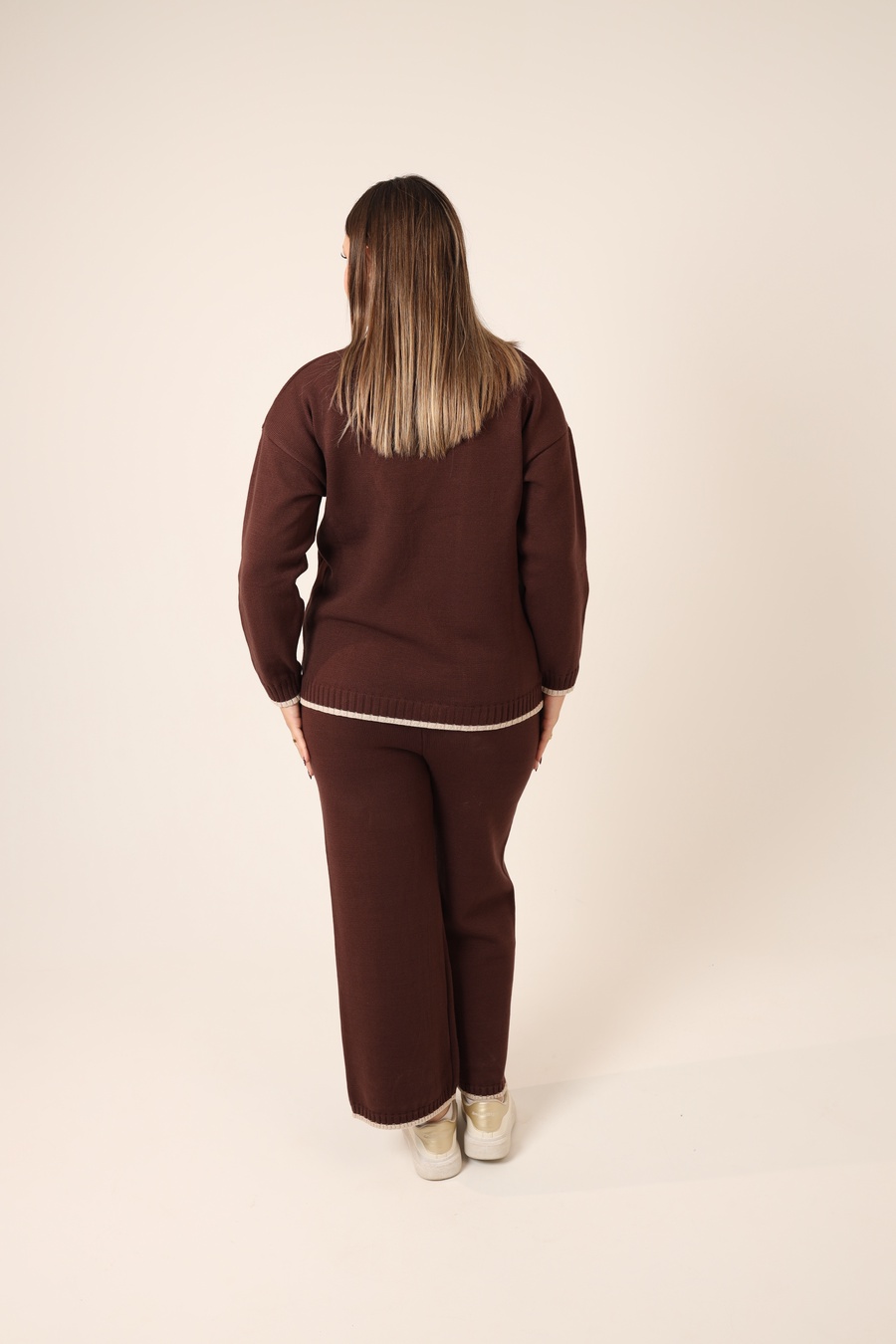 Brown Bow Knit Set
