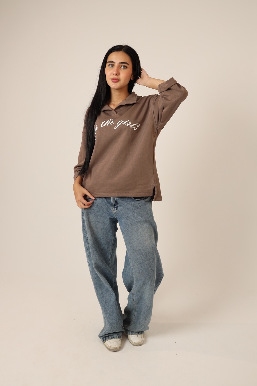 Mocha Polo Sweatshirt