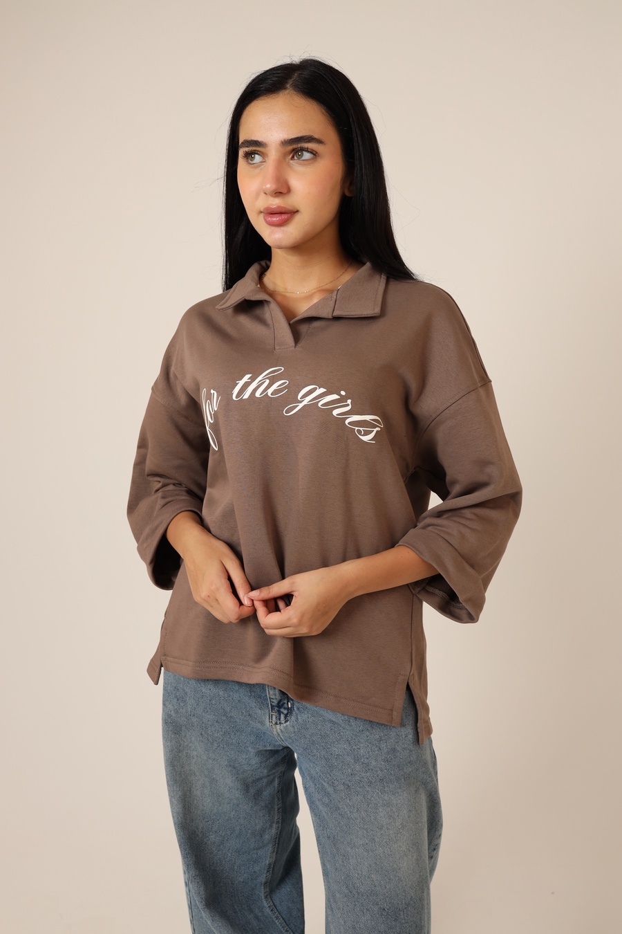 Mocha Polo Sweatshirt
