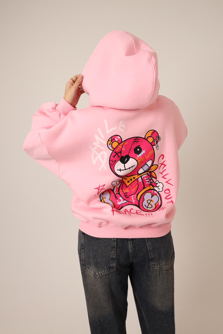 Pink Graphic Hoodie