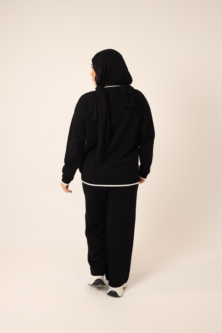 Black Bow Knit Set