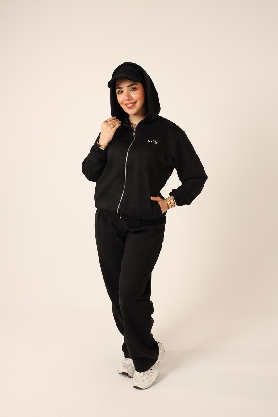 Black Zip-Up Tracksuit
