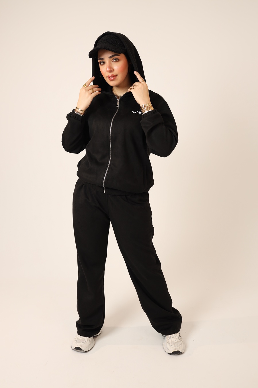 Black Zip-Up Tracksuit