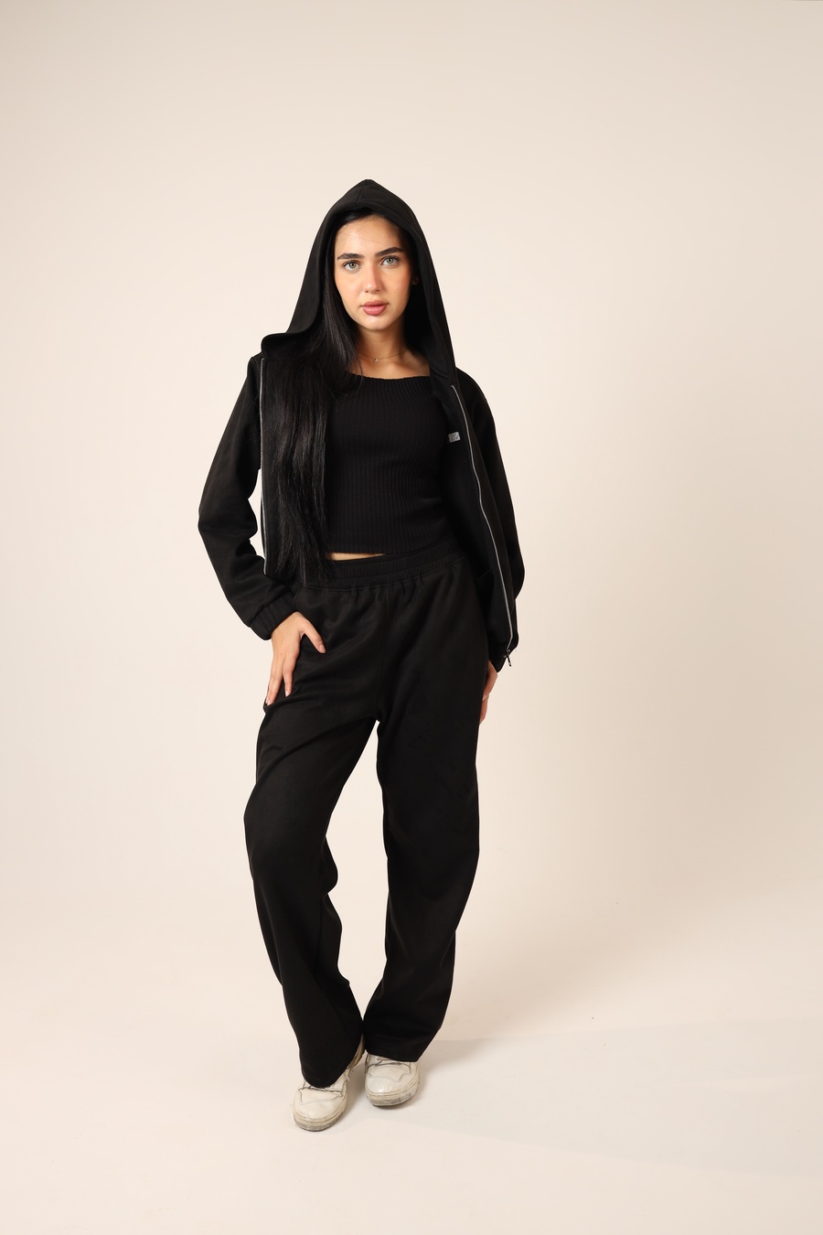 Black Zip-Up Tracksuit