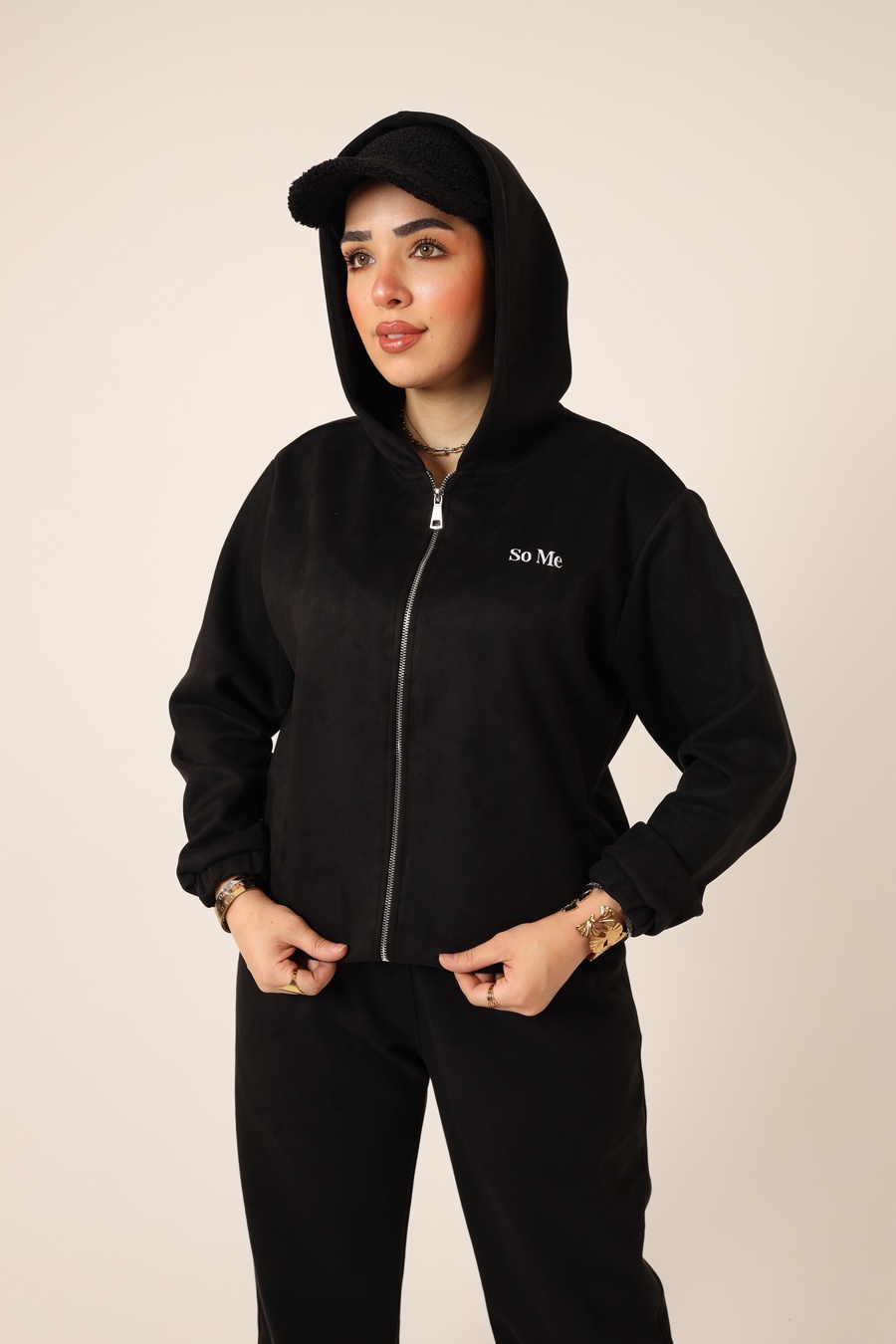 Black Zip-Up Tracksuit
