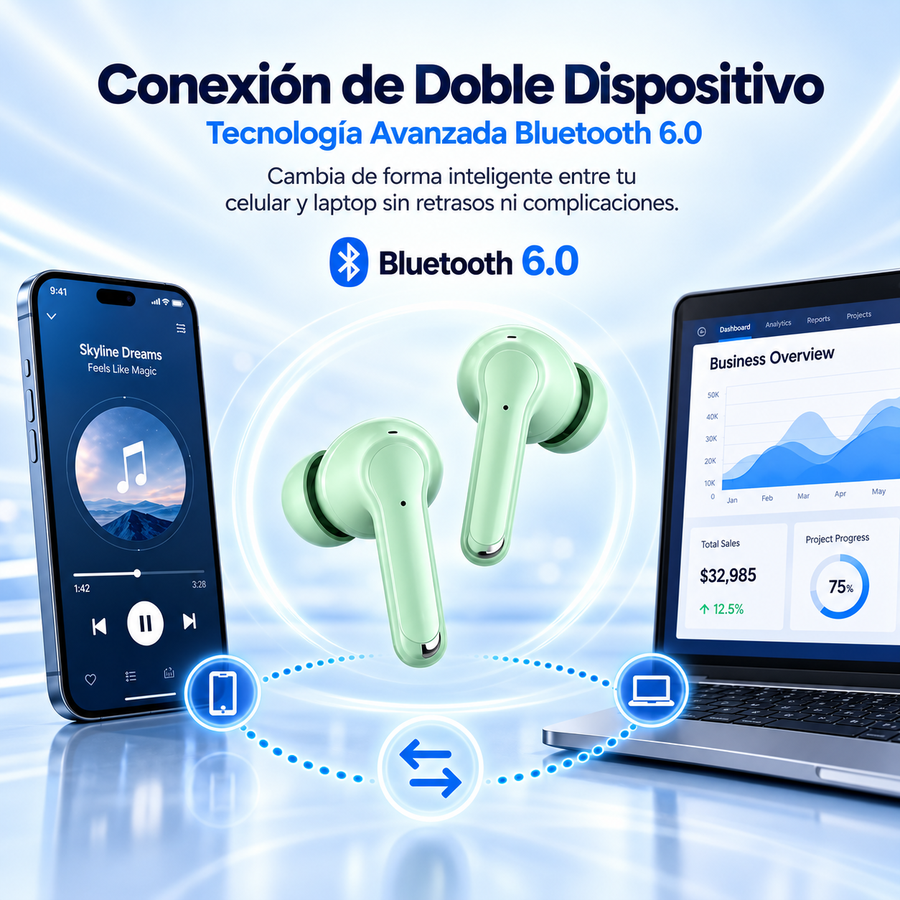 Infinix XBuds H5 XE36 سماعات لاسلكية ببطارية 30 ساعة وBluetooth 6.0
