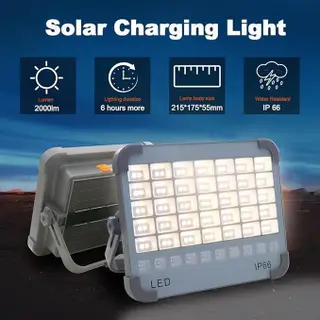 مصباح LED بالطاقة الشمسية قابل لإعادة الشحن حجم كبير  