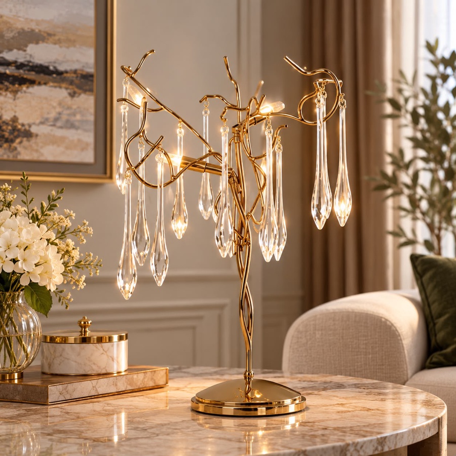 CRY.TABLE LAMP MODEL - 16336