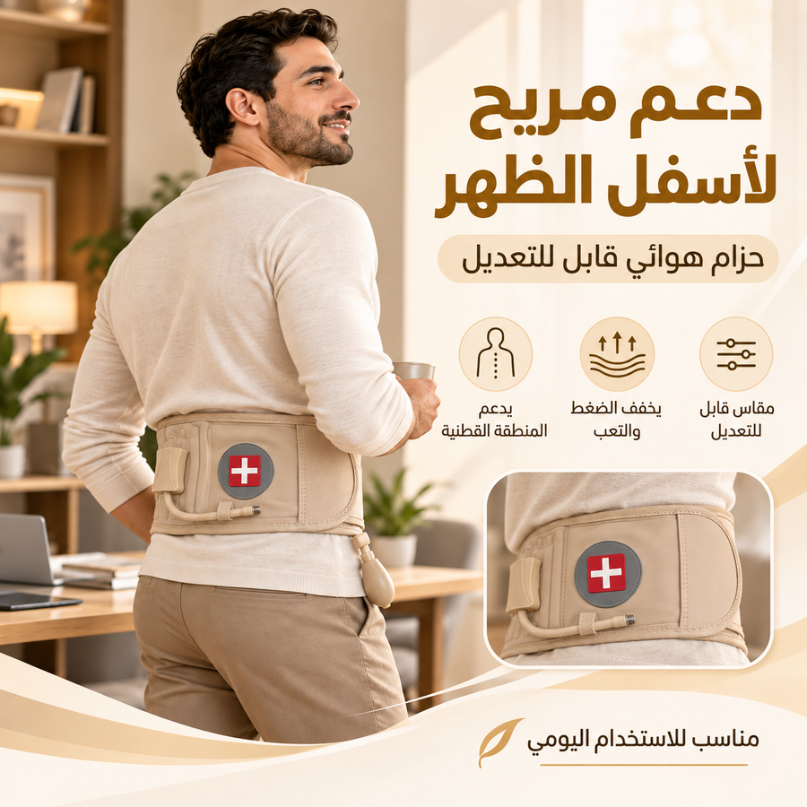 حزام دعم أسفل الظهر الهوائي