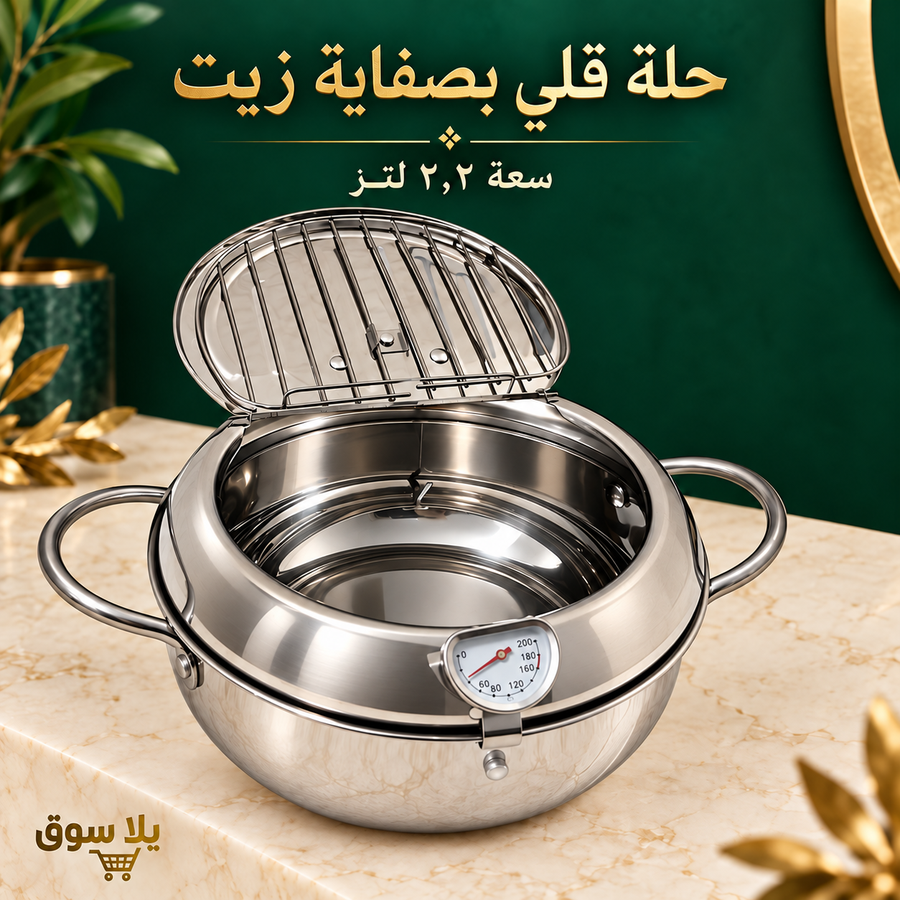حلة قلي بصفاية زيت