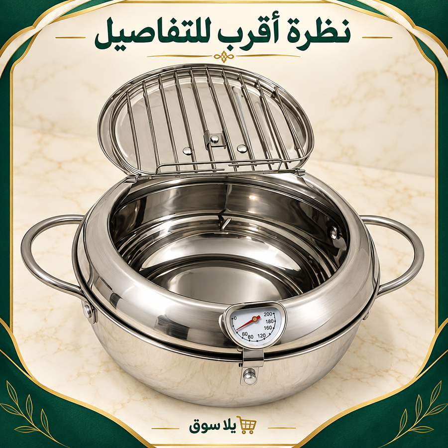 حلة قلي بصفاية زيت