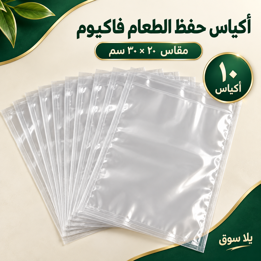 باكت 10 أكياس حفظ الطعام فاكيوم