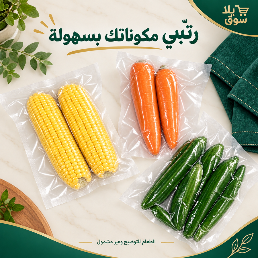 باكت 10 أكياس حفظ الطعام فاكيوم