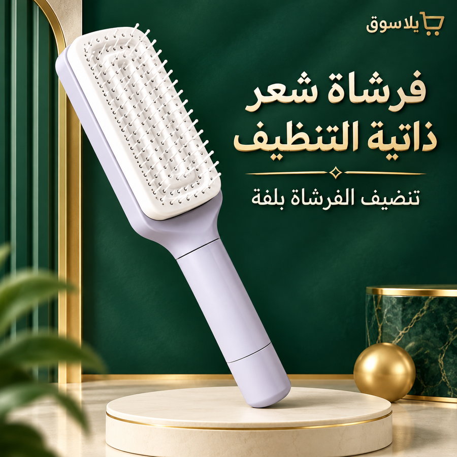 فرشاة شعر ذاتية التنضيف