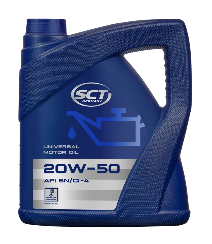 زيت موتور أس سي تي نصف تخليقي -SCT Motor Oil - 20W-50/SN 4L 