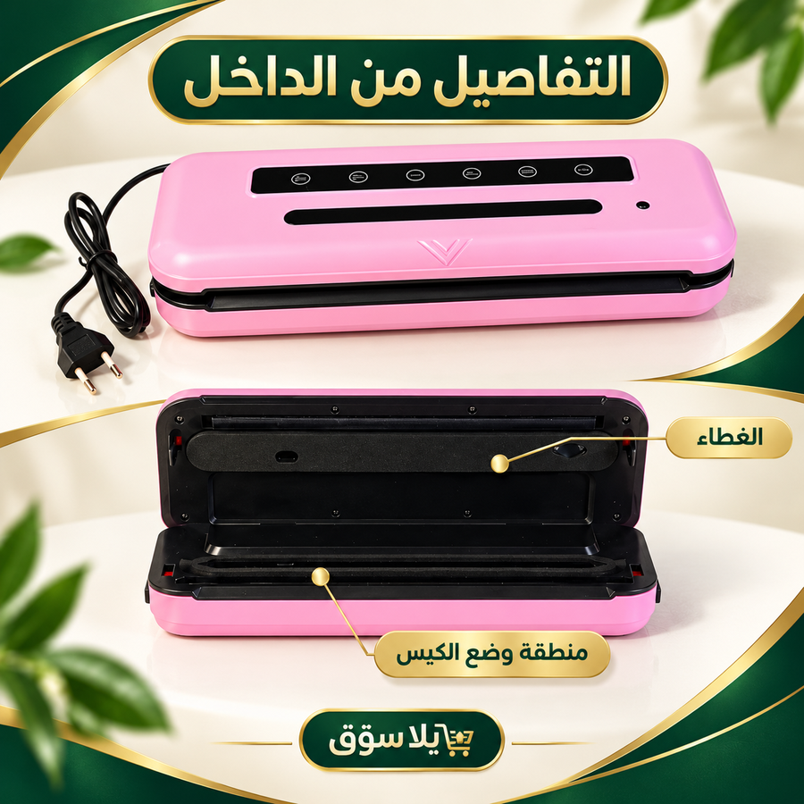 جهاز غالق الأكياس فاكيوم بالشفط