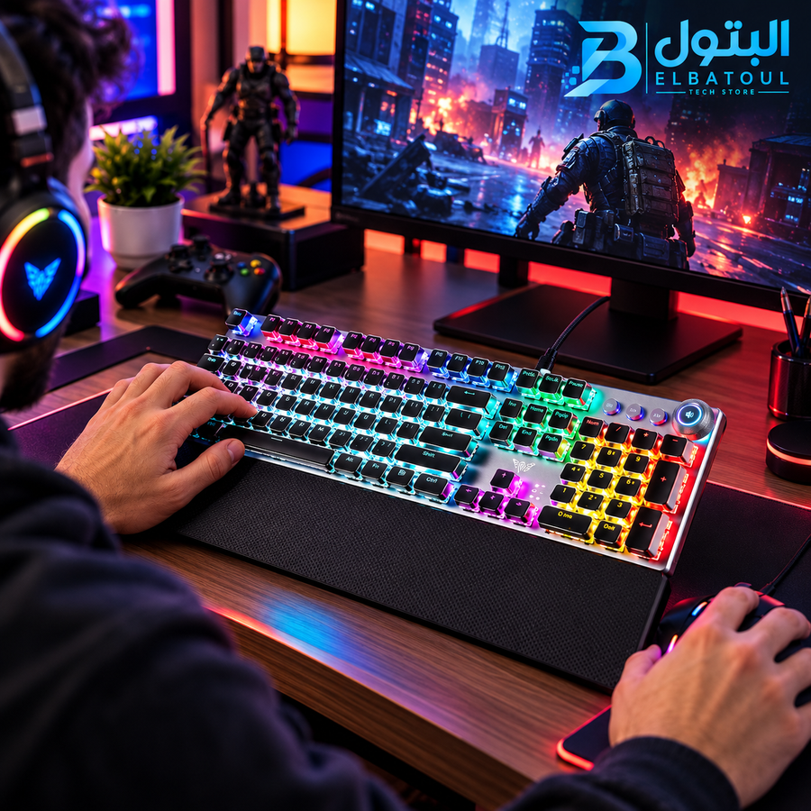 AULA F2088 Wired Mechanical Gaming Keyboard – Red Switch