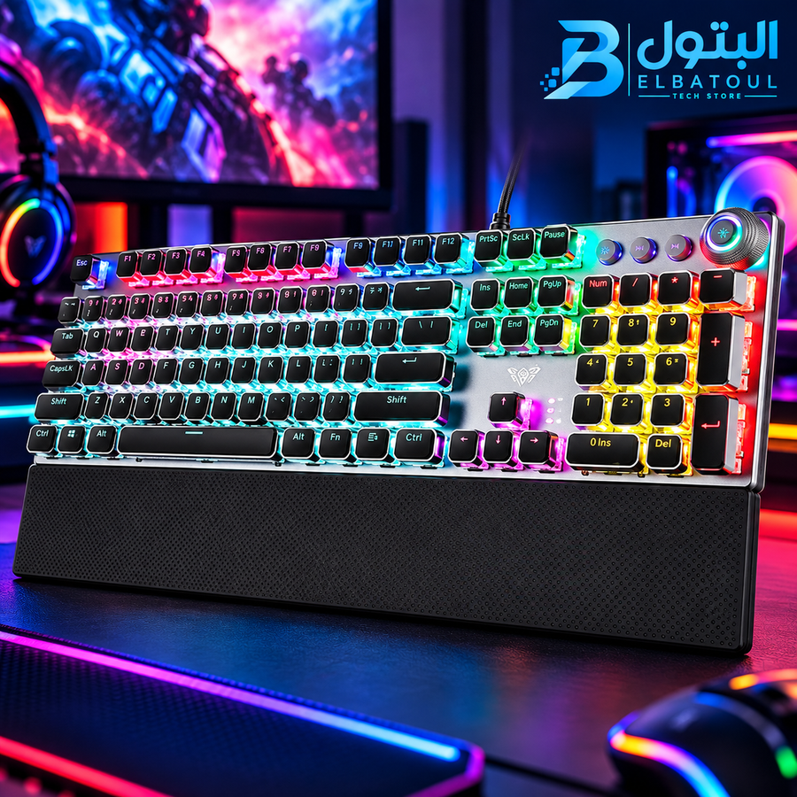 AULA F2088 Wired Mechanical Gaming Keyboard – Red Switch