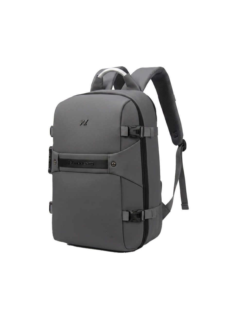 L'AVVENTO (BGV06) Daily Backpack Anti-Theft Backpack fit up to 15.6” High Bundle with Cleaner set And Mouse (Gray \ Black)